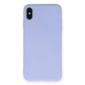 Newface iPhone XS Max Nano İçi Kadife Silikon - Lila Cep Telefonu Kılıfı