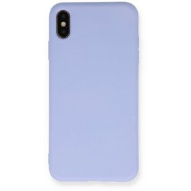 Newface iPhone XS Max Nano İçi Kadife Silikon - Lila Cep Telefonu Kılıfı