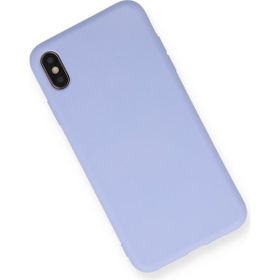 Newface iPhone XS Max Nano İçi Kadife Silikon - Lila Cep Telefonu Kılıfı