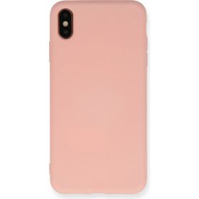Newface iPhone XS Max Nano İçi Kadife Silikon - Pudra Cep Telefonu Kılıfı