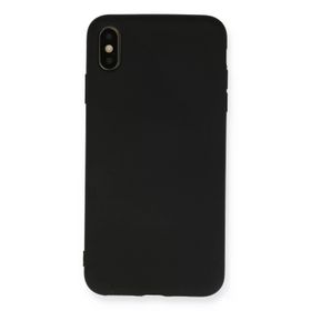 Newface iPhone XS Max Nano İçi Kadife Silikon Siyah Cep Telefonu Kılıfı