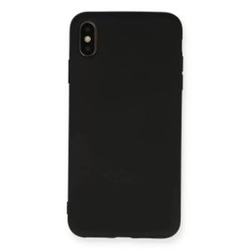 Newface iPhone XS Max Nano İçi Kadife Silikon Siyah Cep Telefonu Kılıfı