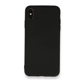 Newface iPhone XS Max Nano İçi Kadife Silikon Siyah Cep Telefonu Kılıfı