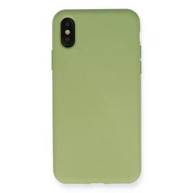 Newface iPhone XS Max Nano içi Kadife Silikon - Yeşil Kılıf