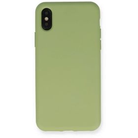 Newface iPhone XS Max Nano içi Kadife Silikon - Yeşil Kılıf