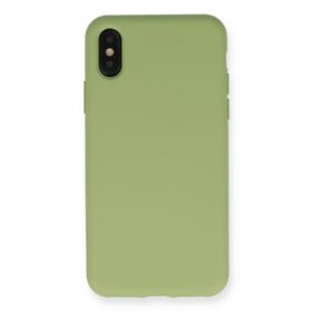 Newface iPhone XS Max Nano içi Kadife Silikon - Yeşil Kılıf