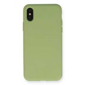 Newface iPhone XS Max Nano içi Kadife Silikon - Yeşil Kılıf