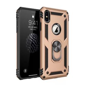 Newface iPhone XS Max Sofya Yüzüklü Silikon Kapak Gold Kılıf