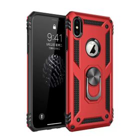 Newface iPhone XS Max Sofya Yüzüklü Silikon Kapak Kırmızı Kılıf