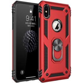 Newface iPhone XS Max Sofya Yüzüklü Silikon Kapak Kırmızı Kılıf