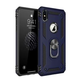 Newface iPhone XS Max Sofya Yüzüklü Silikon Kapak Lacivert Kılıf