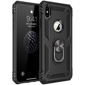 Newface iPhone XS Max Sofya Yüzüklü Silikon Kapak Siyah Kılıf