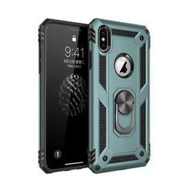 Newface iPhone XS Max Sofya Yüzüklü Silikon Kapak Yeşil Kılıf