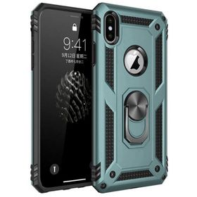 Newface iPhone XS Max Sofya Yüzüklü Silikon Kapak Yeşil Kılıf