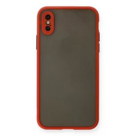 Newface iPhone XS Montreal Silikon Kapak - Kırmızı Kılıf