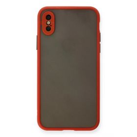 Newface iPhone XS Montreal Silikon Kapak - Kırmızı Kılıf