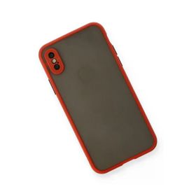 Newface iPhone XS Montreal Silikon Kapak - Kırmızı Kılıf