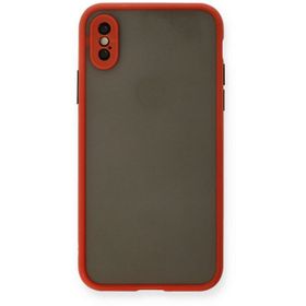 Newface iPhone XS Montreal Silikon Kapak - Kırmızı Kılıf
