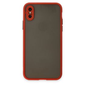Newface iPhone XS Montreal Silikon Kapak - Kırmızı Kılıf