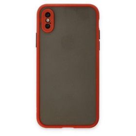 Newface iPhone XS Montreal Silikon Kapak - Kırmızı Kılıf