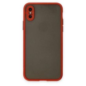 Newface iPhone XS Montreal Silikon Kapak - Kırmızı Kılıf