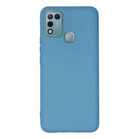 Newface Mavi İnfinix Hot 10 Play Nano İçi Kadife Silikon Kılıf