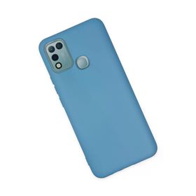 Newface Mavi İnfinix Hot 10 Play Nano İçi Kadife Silikon Kılıf