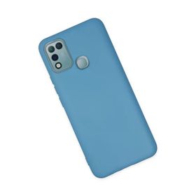 Newface Mavi İnfinix Hot 10 Play Nano İçi Kadife Silikon Kılıf