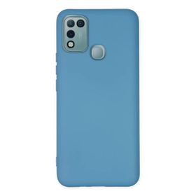 Newface Mavi İnfinix Hot 10 Play Nano İçi Kadife Silikon Kılıf