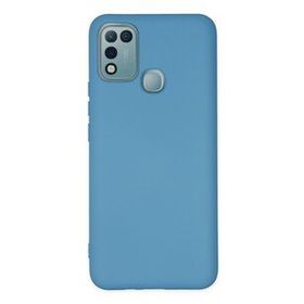 Newface Mavi İnfinix Hot 10 Play Nano İçi Kadife Silikon Kılıf