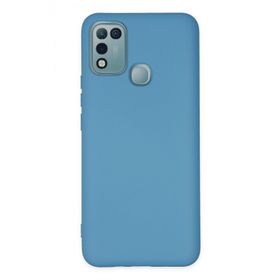 Newface Mavi İnfinix Hot 10 Play Nano İçi Kadife Silikon Kılıf