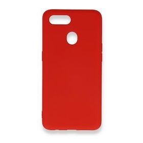 Newface Oppo A12 Nano İçi Kadife Silikon Kırmızı Cep Telefonu Kılıfı