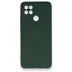 Newface Oppo A15 Nano İçi Kadife Silikon Koyu Yeşil Cep Telefonu Kılıfı