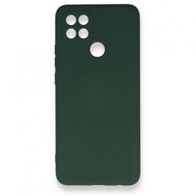 Newface Oppo A15 Nano İçi Kadife Silikon Koyu Yeşil Cep Telefonu Kılıfı