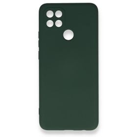 Newface Oppo A15 Nano İçi Kadife Silikon Koyu Yeşil Cep Telefonu Kılıfı