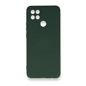 Newface Oppo A15 Nano İçi Kadife Silikon Koyu Yeşil Cep Telefonu Kılıfı