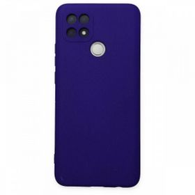 Newface Oppo A15 Nano İçi Kadife Silikon Mor Cep Telefonu Kılıfı