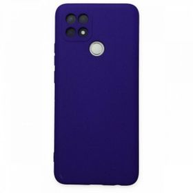Newface Oppo A15 Nano İçi Kadife Silikon Mor Cep Telefonu Kılıfı