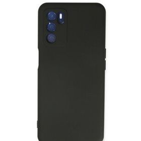 Newface Oppo A16 Nano İçi Kadife Silikon Siyah Cep Telefonu Kılıfı