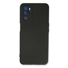 Newface Oppo A16 Nano İçi Kadife Silikon Siyah Cep Telefonu Kılıfı