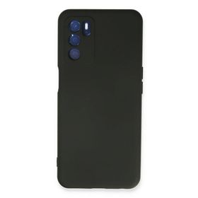 Newface Oppo A16 Nano İçi Kadife Silikon Siyah Cep Telefonu Kılıfı