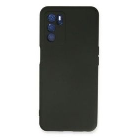 Newface Oppo A16 Nano İçi Kadife Silikon Siyah Cep Telefonu Kılıfı