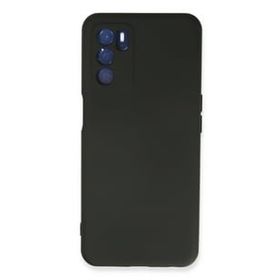 Newface Oppo A16 Nano İçi Kadife Silikon Siyah Cep Telefonu Kılıfı
