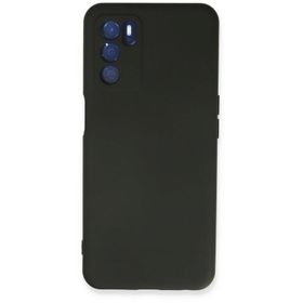 Newface Oppo A16 Nano İçi Kadife Silikon Siyah Cep Telefonu Kılıfı