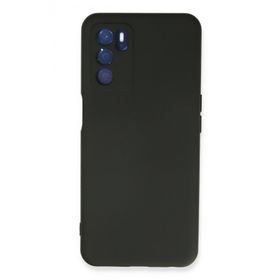 Newface Oppo A16 Nano İçi Kadife Silikon Siyah Cep Telefonu Kılıfı