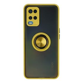 Newface Oppo A54 4G Montreal Yüzüklü Silikon Kapak - Sarı Kılıf