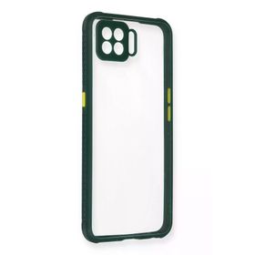 Newface Oppo A73 Miami Şeffaf Silikon Koyu Yeşil Cep Telefonu Kılıfı