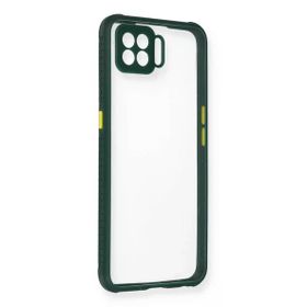Newface Oppo A73 Miami Şeffaf Silikon Koyu Yeşil Cep Telefonu Kılıfı