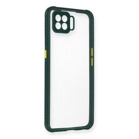 Newface Oppo A73 Miami Şeffaf Silikon Koyu Yeşil Cep Telefonu Kılıfı