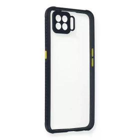 Newface Oppo A73 Miami Şeffaf Silikon Lacivert Cep Telefonu Kılıfı